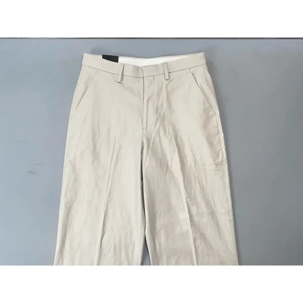 Express 'Baggy' Fit Flat Front Linen Blend Dress Pants, Slacks. Men's 30X29.5.